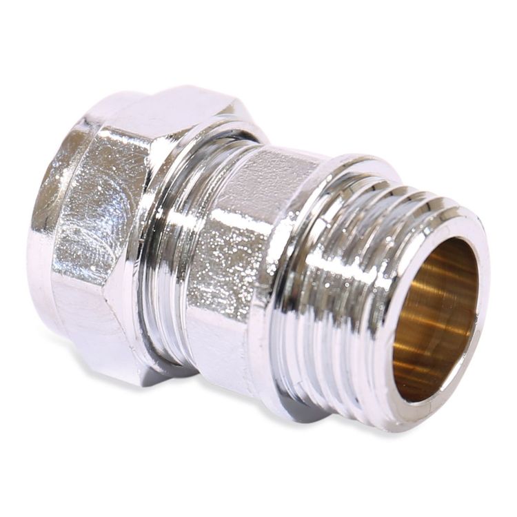P902CP Image - Chrome Plated Compression Male Adaptor