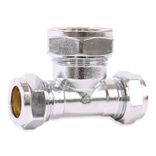 P705CP Image - Chrome Plated Compression Reduced Both Ends Tee