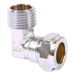 P802TCP Image - Chrome Plated Compression Male Taper Elbow