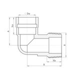 P802TDRSR Schematic - Compression Solder Ring Male Elbow