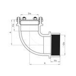 P803LG Schematic - Large Compression Female Elbow