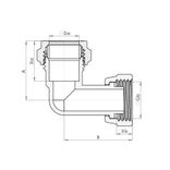 P803SF Schematic - Compression Bent Tap Swivel Elbow