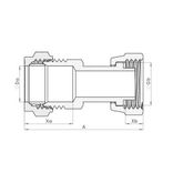 P903SFCP Schematic - Chrome Plated Compression Straight Swivel Tap Connector